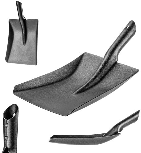 KADAX Gartenspaten ohne Griff, Robuster Spaten für Garten, Universelle Schaufel, Gartenschaufel ohne Stiel, Spatenschaufel aus Stahl, Sandschaufel (Schwarz 41,5x24 cm)