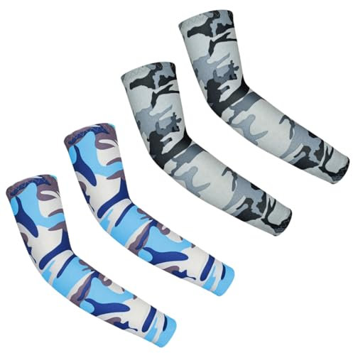 YOCDNOV 2 Paar Armstulpen – Kinder-Sonnenschutz-Armstulpen, Schnittschutz, Anti-UV-Eisseide-Kompressions-Armstulpen, geeignet für Kinder, Jungen und Mädchen (schwarz)