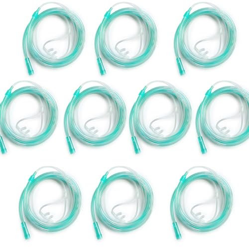 10 cannule di ossigeno nasale, alto flusso e tocco morbido, ognuno è confezionato singolarmente.