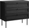 FJORDFORM Rattan Kommode, Kommode mit Schubladen, Kommode Schlafzimmer, Schubladenkommode mit Viel Stauraum, Komodenschrank für Schlafzimmer, Wohnzimmer, Flur, Büro 80x75x40cm