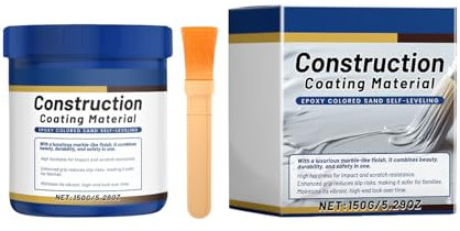 Vernice per pavimenti in cemento, colore grigio per cemento, 170 g, impermeabile, ad asciugatura rapida, include pennello per cantina, terrazza, parete, bagno, patio e armadio