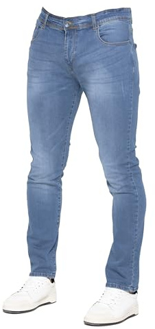 989Zé ENZO Slim Fit Pant Stretch Jeans Pantalones Vaqueros para Hombre