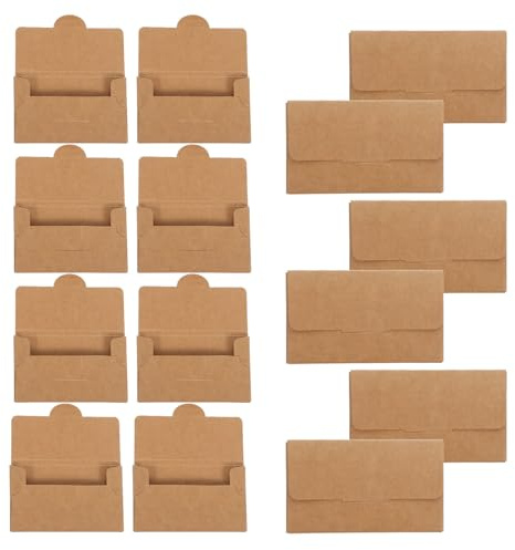 TOYZFRIENDY Visitenkartenhalter aus Kraftpapier Braun 30 Stück Kartenorganizer für Büro und Schlafzimmer Praktisch und Einfach zu Bedienen