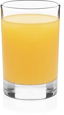 Libbey Fruit Juice Glasses, Heavy Base Glass Drinking Glasses Set of 8, Breakfast Juice Cups, Everyday Clear Drinking Glass Set for Cold Drinks