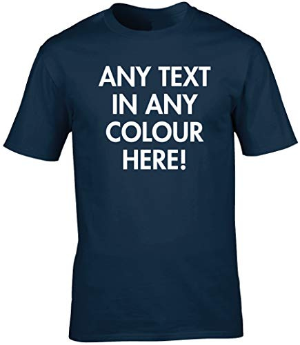 Hippowarehouse Personalised Unisex T-Shirt UK | Short Sleeve | Printed Text & Image | Men's Women's Funny Tee (Specific Size Guide in Description)