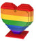 FOCO Official BRXLZ Bricks Rainbow Heart Toy Model