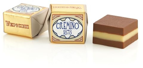Venchi - Classic Cremino Chocolates, Gianduia and White Chocolate Flavor, Chocolate Candy Bulk, Gluten-Free, 2.2 lb Bag
