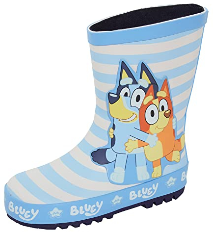 Bluey Gummistiefel für Kinder, Gummistiefel, Bingo, Regenstiefel, Mädchen, Jungen, Schneestiefel, blau, 31 EU