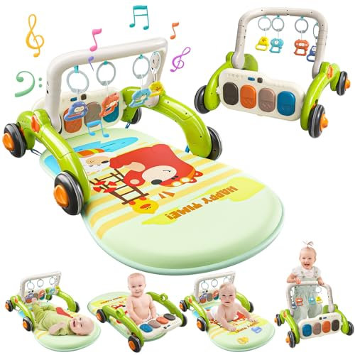 cute stone Spielbogen Baby Spieldecke mit Klavier, Baby-Lernlauflernmatte für Jungen und Mädchen, Children's Fitness Racks 3–12 Monate, Musikalisches Aktivitätszentrum,für Säuglinge, Neugeborene