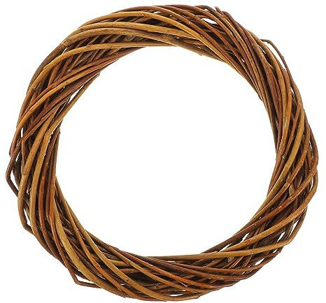 Amosfun Couronne Materiel de Bricolage LED Decoration Nature Home Decor décor Guirlande de Noel en rotin Anneaux en Osier Bricolage Anneau en Osier Bricolage Qualité du Saule Brown