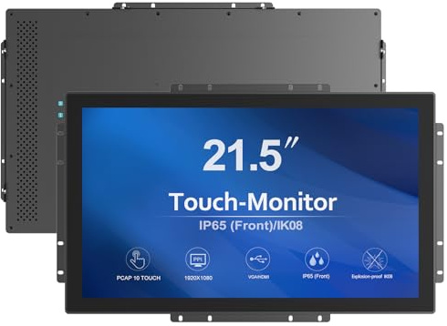 GreenTouch 21,5 tums öppen ram LCD-skärm pekskärm HDMI VGA DVI-ingångar 1 000 nits för utomhuskiosk
