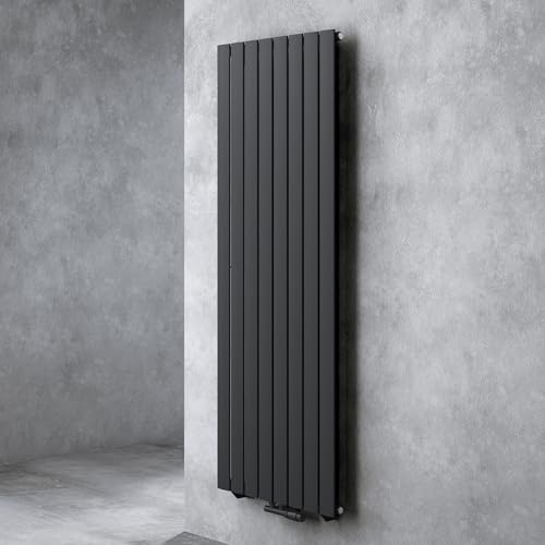 doporro Radiatore Verticale da Bagno 180x61cm, Radiatore a Pannello Termoarredo da Parete e Pavimento in Acciaio, Antracite