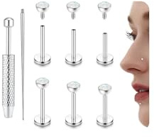 YADOCA G23 Titan helix piercing smycken broskörhängen internt gängade platt rygg öra piercing labret snäcka piercing allergivänliga helix örhängen silver guld tragus piercing smycken