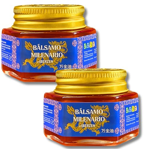 Pack Ahorro 2 Unidades Bálsamo Milenario 60 gr Extra Fuerte .| Efecto Calor para Masajes | Efecto Antiinflamatorio Natural | Alivio Piernas Cansada Contracturas, Muscular | Crema del Tigre Roja |