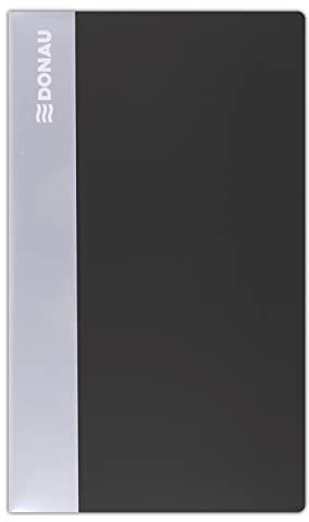 DONAU 1343480PL-01 Visitenkartenbuch, PP für 480 Visitenkarten, schwarz