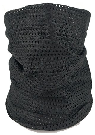 QMFIVE Táctica Bufanda Camuflaje, Hombres y mujeres Unisex Tocado militar multiusos Estilo Tocado Bufanda para campo militar Actividades al aire libre (Negro)