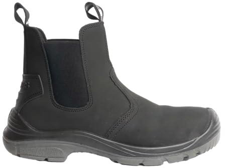 Grafters Steel Toe Safety Dealer Boots (11 UK) (Black)