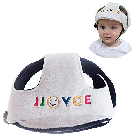 Bébé Sécurité Chapeau, Bébé Enfant en Bas âge Casque de Sécurité Réglable Protecteur de Tête Capuchon Protège-front de Protection Harnais Casquette, Gris
