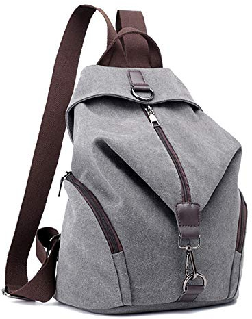 EVEOUT Vintage Unisex Casual Canvas College Schulter Rucksack, Frauen und Herren Laptop Rucksack für die Arbeit Schule Reisen, Wandern Camping Daypacks