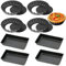Osuter 8PCS Quiche Tart Pan con Base Desmontable Antiadherentes Molde Tartaletas Acero Carbono Quiche Pan para Tartas de Frutas Pasteles Horneado de Galletas(4 pulgada)