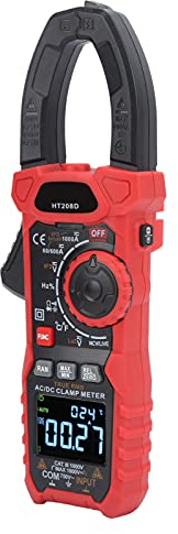 AC/DC HT208D 6000 Räknare Digital Klämmätare Digital Handhållen Räknemultimeter Kontrollera Strömmotstånd för Hemma Utomhus