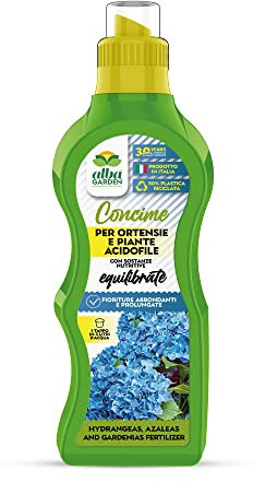Albagarden - Concime Per Ortensie E Piante Acidofile - Fertilizzante Liquido Concentrato Per Abbondanti Fioriture Come Rododendri Azalee Camelie E Ornamentali x 1 kg