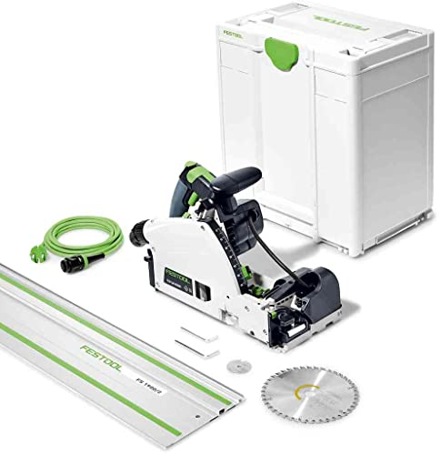 Festool Vorritzer-Tauchsäge TSV 60 KEBQ-Plus-FS (mit Kreissägeblatt, Sichtfenster, Innensechskantschlüssel, Vorritz-Sägeblatt, Innensechskantschlüssel, Führungsschiene), im Systainer