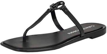 Calvin Klein Sandales Edhen pour femme, Noir 001, 40 EU