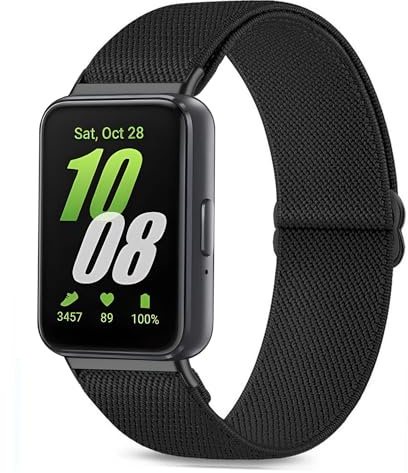 TUCOMO Elastiskt nylonarmband, kompatibelt med Samsung Galaxy Fit 3, stretchigt ersättningsarmband för Samsung Galaxy Fit 3 SM-R390 för män och kvinnor