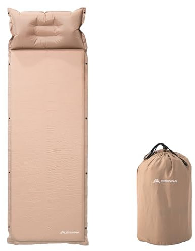 BISINNA Isomatte Selbstaufblasend 3cm/5cm Dicke Camping Matratze aus Schaumstoff Selbstaufblasende Outdoor Thermomatte, Bequeme Schlafmatte für Camping, Outdoor, Wandern, Reisen, Zelt