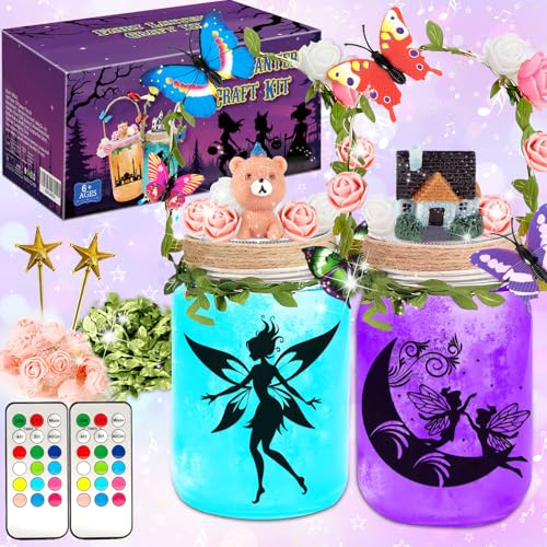 VIPNAJI Kit Creatif Enfant Bricolage, Cadeau pour les Enfants 6 7 8 9 10 11 12 ans, DIY Télécommandée Veilleuses Enfants Faire, Kit d'artisanat de Lanterne, Activites Manuelles pour Enfants