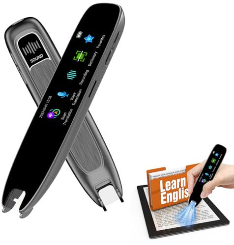 Bolígrafo traductor de escaneo, dispositivo traductor de 112 idiomas, bolígrafo inteligente para niños y adultos, traductor de voz instantáneo para estudio, viajes, negocios, compatible con traducción