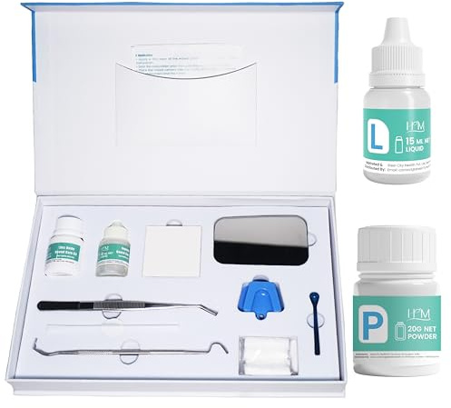 HM Zinc Oxide Eugenol Dental Cement Kit | Super Adhesive | Instant Tooth Repair, Cap, Crown & Bridge Filling | DIY, Self Curing, Sturdy & High Strength |Universal Shade| Emergency Dental Care | 1 Box