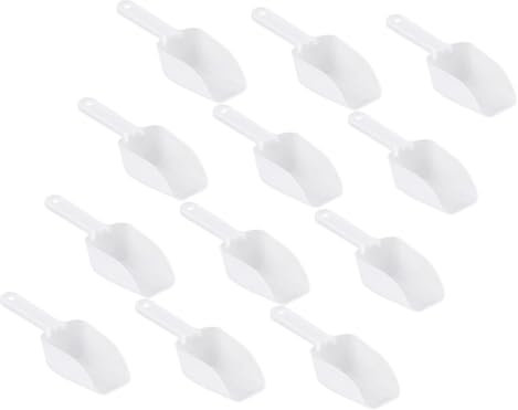 Zerodeko 12 Pezzi Pala Di Riso Cubi Cucina Cubo Di Ghiaccio Paletta Per Fabbricare Il Ghiaccio Piccolo Paletta Di Ghiaccio Cucchiai Riutilizzabile Scoop Con Paletta a Mano Scopo Pp