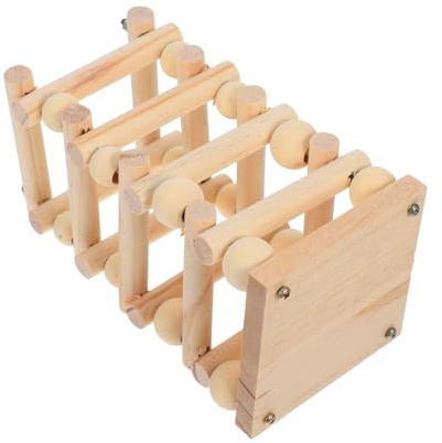 SUPVOX Holz Futterstation für Kleintiere Mehrfunktionales Kaninchen Heuraufe Stabiles Futtergestell für Zwergkaninchen Hamster Meerschweinchen Natürlicher Futterhalter für Gesundes Gras