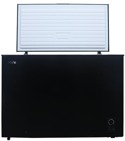HYE Chest Freezer - 299L Capacity, Freestanding Design, Black