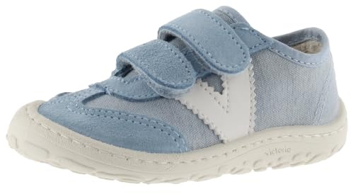 Victoria Baskets Bosco Barefoot 1370128 | Toile & Pièces En Daim Assorties & Double Fermeture Auto-Agrippante pour Enfant Unisexe