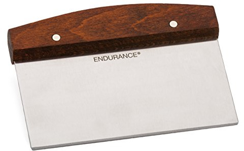 RSVP International Endurance Kitchen Collection, Pastry Baking Accessories, Bench Scraper, Stainless Steel