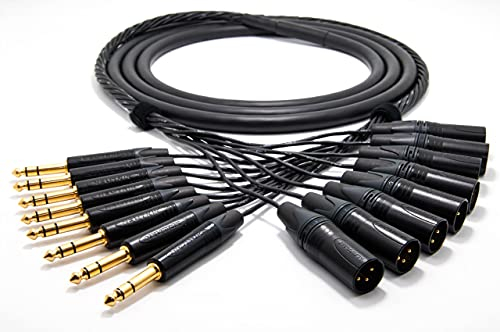 enoaudio Mogami 2932 8 Multicore analógico Cable Snake | Neutrik XLR macho – 6,3mm TRS | HiFi - 1,0 m