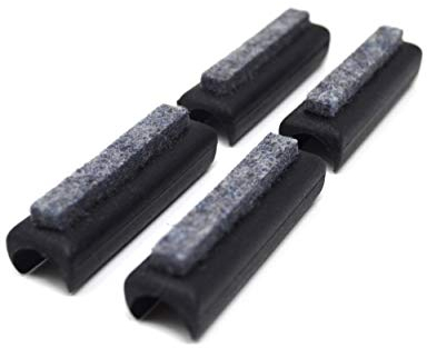 Design61 Filzgleiter 4er Set Stuhlgleiter Bodenschongleiter Ø 10-11 mm Silencer Möbelgleiter Klemmschalengleiter mit geräuschdämpfender Filzgleitfläche