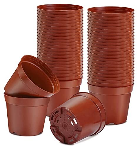Muzhira Pots pour Semis 6cm - 20 Pièces Réutilisables en Plastique pour Pépinière, Repiquage et Culture - Plantation Intérieure et Extérieure
