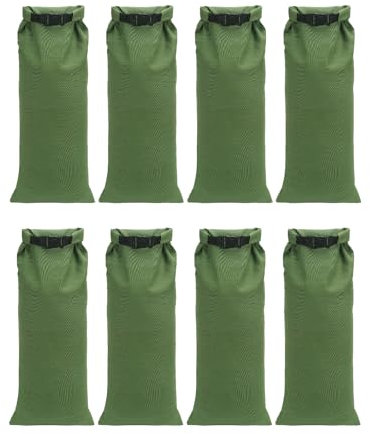 Flood Water Barrier Sand Bags - 4Pcs Thickened Long Canvas Flood Protection Sandbags with Insert Buckle Reusable Quick Flood Barrier for Home Door Window Basement Garage Floor Flood Control (8)