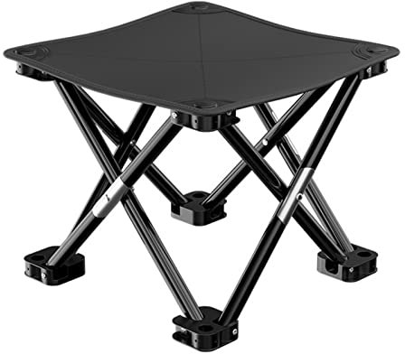 FUXIU Tragbarer Zusammenklappbarer Campingstuhl Freien Strandstuhl Zusammenklappbarer Fußhocker Wandern Zug Reisen Angelstuhl Werkzeuge