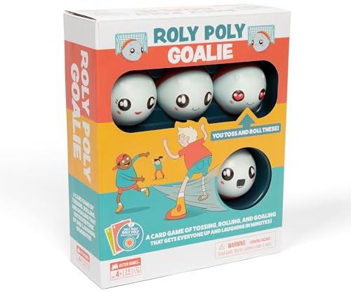 Exploding Kittens Roly Poly Goalie 2-6 Players- Ages 4+-10 Minutes to Play-Card Game for Kids-Active Play Game- Perfect Family Card Game for Game Night