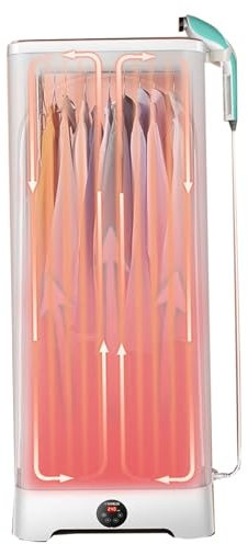 DHMYYXGS Vapore Asciugatura Pressa,Stiratura Automatica Rughe,Asciugatrice Elettrica,Pressa Asciugabiancheria,Ressa a Vapore Macchina da Stiro, Asciugatrice Portatile,per Vestiti E Tessuti