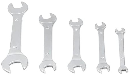 Xinsheinelry Set di 5 chiavi a brugola super sottili con estremità aperta, metriche da 6 a 17 mm, in acciaio ad alto tenore di carbonio