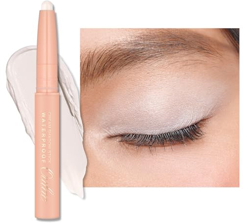 Oulac Sombra de Ojos en Barra Automático Blanco Acabado Mate - Resistente al Agua y a Los Borrones, Dura 16 Horas+, Textura Cremosa y Sedosa, Vegano, WM04 Heaven's Dance