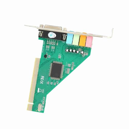 Yunseity Tarjeta de Sonido PCI Interna CMI8738 - Salida de Sonido Envolvente de 4 Canales - Admite DirectSound 3D y EAX Ideal para Entusiastas de los Juegos