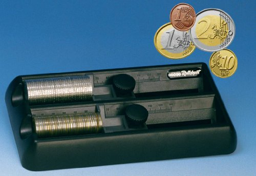 Wedo 9031001 Geldzähl-Münzroller (Rolldepot 2 reihig) schwarz