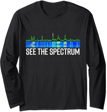 See the Spectrum Analyzer Waterfall Display Funny HAM Radio Long Sleeve T-Shirt